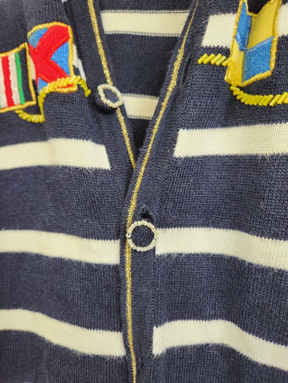 90s Vintage Nautical Cardigan - Picture 5 of 7